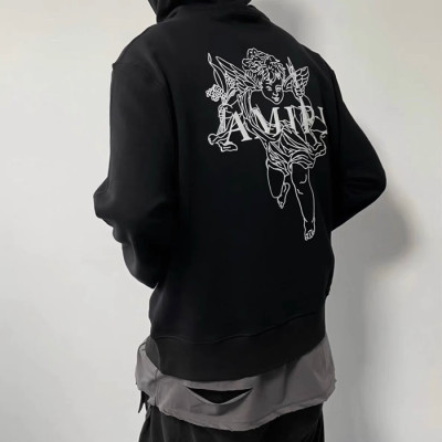 아미리 남성 블랙 후드티 - Amiri Mens Black Hoodie - amr0387x