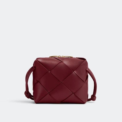 보테가베네타 여성 버건디 미니 카세트백 - Bottaga Veneta Womens Burgundy Cassette Bag - bv0439x