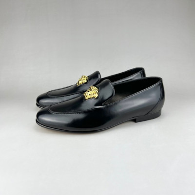 베르사체 남성 메두사 블랙 로퍼 - Versace Mens Black Loafer - ver0928x