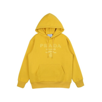 프라다 남/녀 캐쥬얼 옐로우 후드티 - Prada Unisex Yellow Hoodie - pra02873x