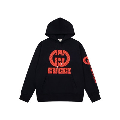 구찌 남/녀 트렌디 블랙 후드티 -  Gucci Unisex Black Hoodie - guc05296x