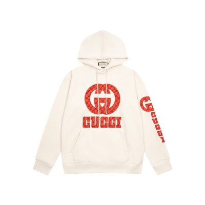 구찌 남/녀 트렌디 아이보리 후드티 -  Gucci Unisex Ivory Hoodie - guc05297x