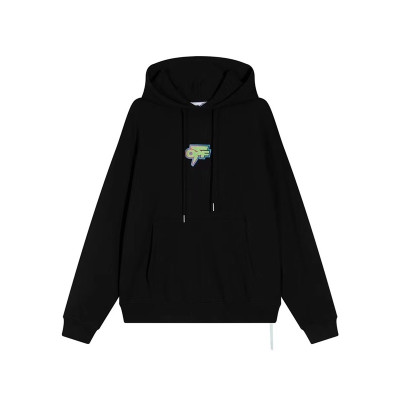 오프화이트 남성 캐쥬얼 블랙 후드티 - Off-white Mens Black Hoodie - off0869x