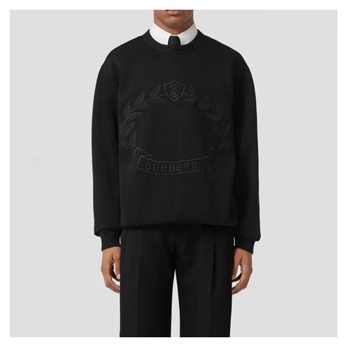 버버리 남성 크루넥 블랙 맨투맨 - Burberry Mens Black Tshirts - bur04559x
