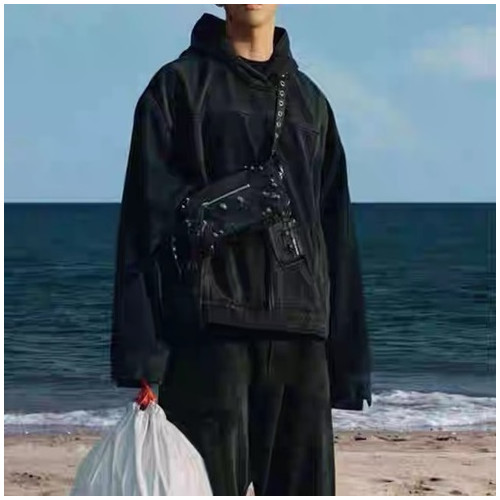 발렌시아가 남성 캐쥬얼 블랙 후드티 - Balenciaga Mens Black Hoodie - bal01735x