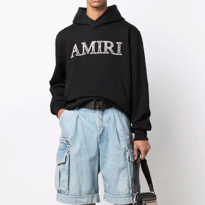 아미리 남성 블랙 후드티 - Amiri Mens Black Hoodie - amr0389x