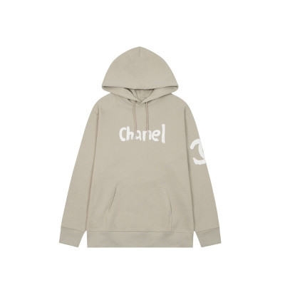 샤넬 남/녀 캐쥬얼 베이지 후드티 - Chanel Unisex Beige Hoodie - cnl0935x