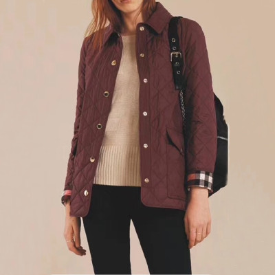 버버리 여성 버건디 다운 자켓 - Burberry Womens Burgundy Jackets - bur04565x