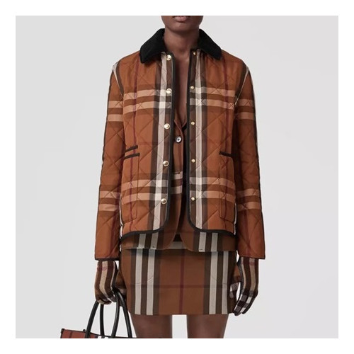 버버리 여성 브라운 다운 자켓 - Burberry Womens Brown Jackets - bur04591x