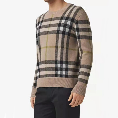 버버리 남성 크루넥 베이지 니트 - Burberry Mens Beige Knits - bur04593x