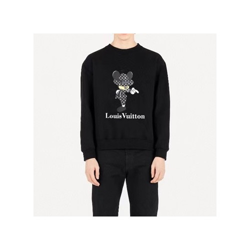 루이비통 남성 모던 블랙 맨투맨 - Louis vuitton Mens Black Tshirts - lv0021x