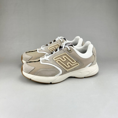 펜디 남/녀 이니셜 그레이 스니커즈 - Fendi Unisex Gray Sneakers - fen01313x