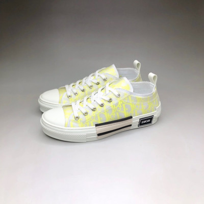 디올 남/녀 옐로우 스니커즈 - Dior Unisex Yellow Sneakers - dio02209x