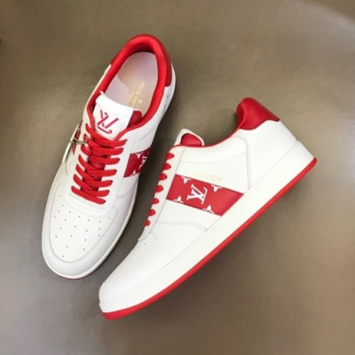 루이비통 남성 레드 스니커즈 - Louis vuitton Mens Red Sneakers - lv0031x