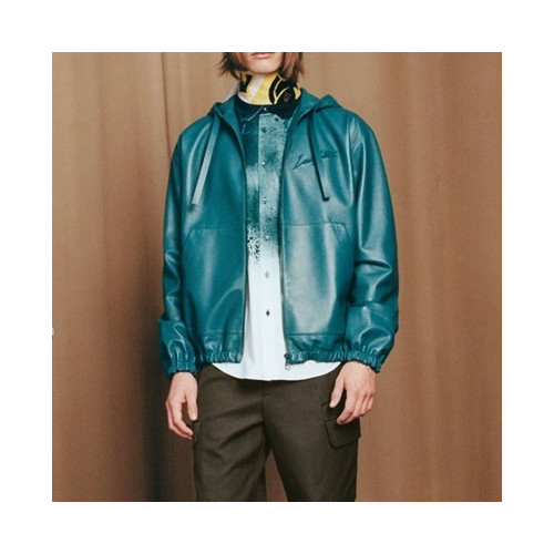 루이비통 남성 블루 가죽 자켓 - Louis vuitton Mens Blue Jackets - lv0038x