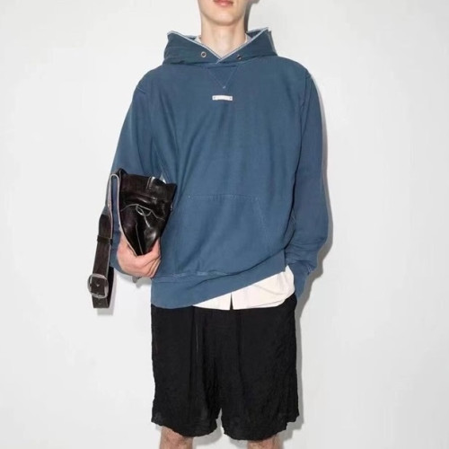 메종마르지엘라 남성 블루 후드티 - Maison margiela Mens Blue Hoodie - mai0107x