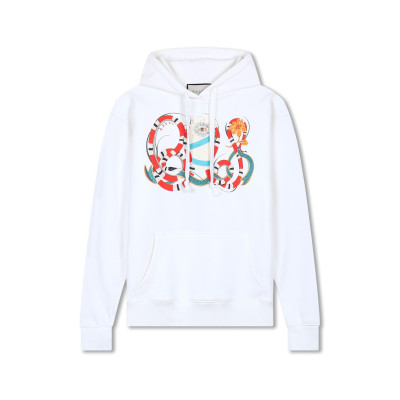 구찌 남/녀 트렌디 화이트 후드티 -  Gucci Unisex White Hoodie - gu48x