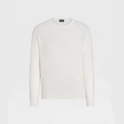 에르메네질도 제냐 남성 화이트 니트 - Ermenegildo Zegna Mens White Knits - zeg0434x