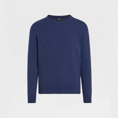 에르메네질도 제냐 남성 블루 니트 - Ermenegildo Zegna Mens Blue Knits - zeg0435x