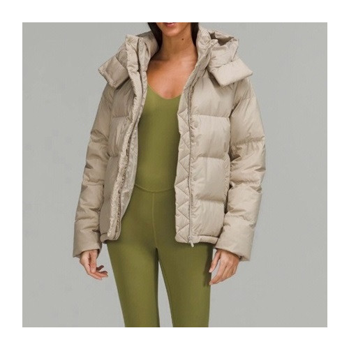 룰루레몬 여성 구스다운 베이지 패딩 - Lululemon Womens Beige Padding - lu01x