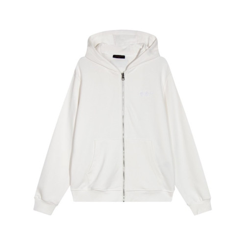 루이비통 남자 화이트 집업 후드티 - Louis vuitton Mens White Hoodie - lv149x