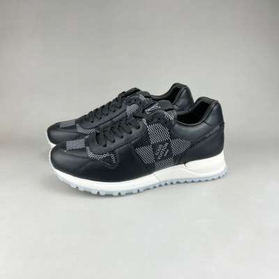 루이비통 남성 블랙 스니커즈 - Louis vuitton Mens Black Sneakers - lv159x