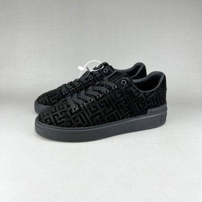 발망 남성 트렌디 블랙 스니커즈 - Balmain Mens Black Sneakers - bam0191x