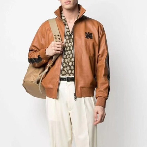 아미리 남성 캐쥬얼 카멜 가죽 자켓 - Amiri Mens Camel Jackets - amr405x