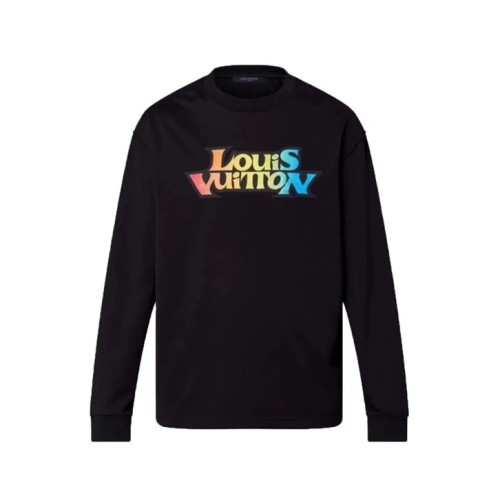 루이비통 남성 모던 블랙 맨투맨 - Louis vuitton Mens Black Tshirts - lv185x