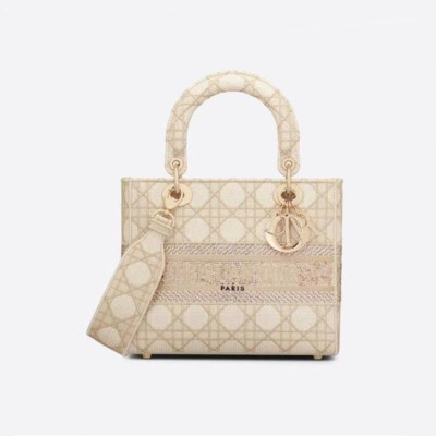 디올 여성 골드 레이디백 - Dior Womens Gold Lady Bag - di83x