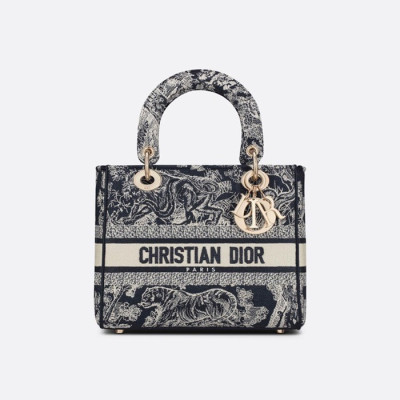 디올 여성 블랙 레이디백 - Dior Womens Black Lady Bag - di93x