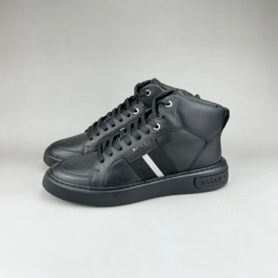 발리 남성 블랙 하이탑 스니커즈 - Bally Mens Black Sneakers - bal157x