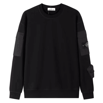 스톤아일랜드 남성 모던 블랙 맨투맨 - Stone Island Mens Black Tshirts - sto544x