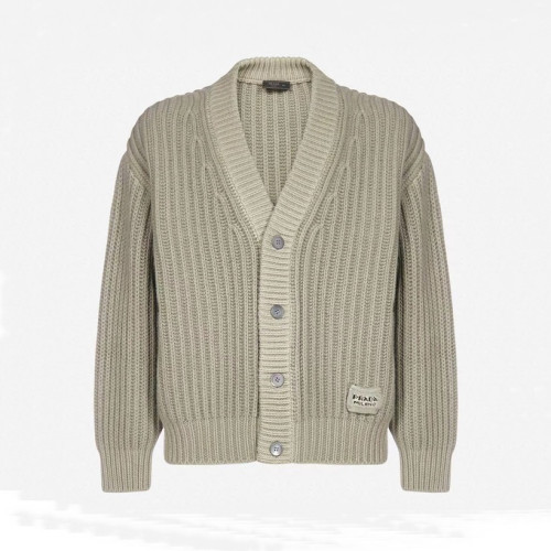 프라다 남성 베이지 브이넥 가디건 - Prada Mens Beige Cardigan - pr42x