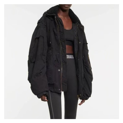발렌시아가 남/녀 블랙 다운 자켓 - Balenciaga Unisex Black Jackets - ba25x
