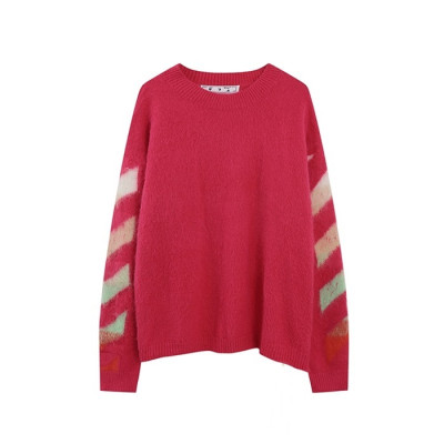 오프화이트 남성 핑크 니트 - Off-white Mens Pink Knits - of08x