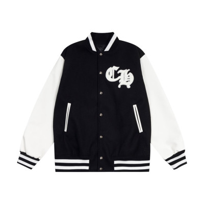 크롬하츠 남성 블랙 자켓 - Chrom Hearts Mens Black Jackets - chr470x