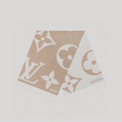 루이비통 남/녀 베이지 머플러 - Louis vuitton Unisex Beige Muffler - lv221x