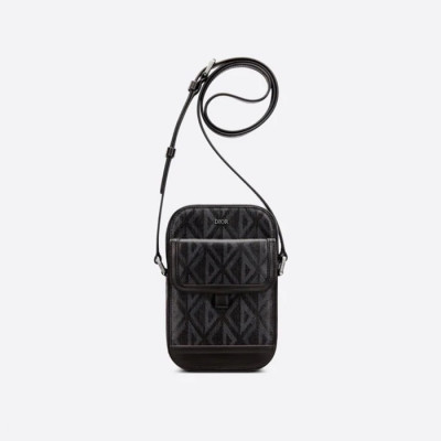 디올 남성 블랙 다이아몬드 카메라백 - Dior Men Black Diamond Camera Bag - di141x