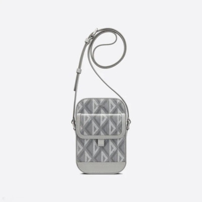 디올 남성 그레이 다이아몬드 카메라백 - Dior Men Gray Diamond Camera Bag - di142x