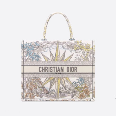 디올 남/녀 그레이 북토트 - Dior Unisex Gray Book Tote - di145x