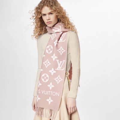 루이비통 남/녀 핑크 머플러 - Louis vuitton Unisex Pink Muffler - lv223x