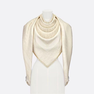 디올 남성 오블리크 아이보리 머플러 - Dior Mens Ivory Muffler - di154x