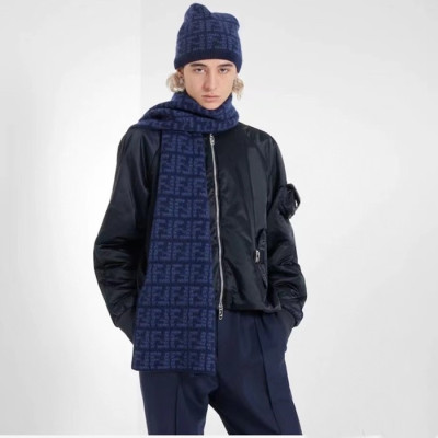 펜디 남/녀 블루 머플러 - Fendi Unisex Blue Muffler - fe16x