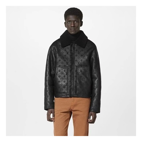 루이비통 남성 블랙 가죽 자켓 - Louis vuitton Mens Black Jackets - lv259x