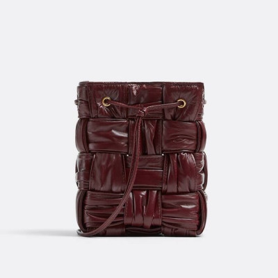 보테가베네타 여성 버건디 버킷백 - Bottega Veneta Womens Burgundy Burket Bag - bv27x