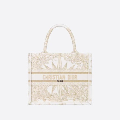 디올 남/녀 골드 북토트 - Dior Unisex Gold Book Tote - di176x