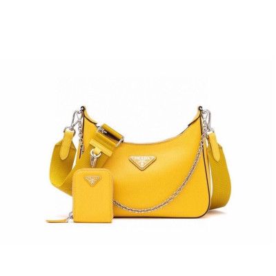 프라다 여성 옐로우 호보백 - Prada Womens Yellow Shoulder Bag - pr270x