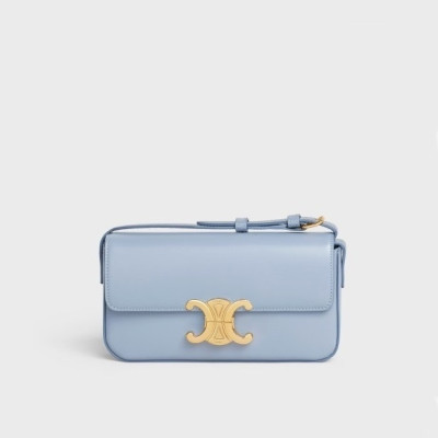 셀린느 여성 블루 트럼펫 숄더백 - Celine Womens Blue Triomphe Bag - ce57x