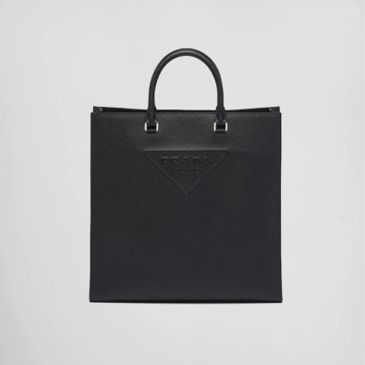프라다 남성 사피아노 블랙 토트백 - Prada Mens Black Tote Bag - pr272x